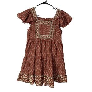 Sea New York Fernanda Tile Print Flutter Sleeve Dress XXS